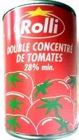 Mängden socker i Double concentré de tomates - 28% min