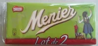 Mängden socker i MENIER PATISSIER Chocolat Noir lot de 2 x 200g