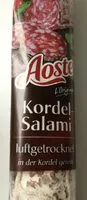 Mängden socker i Kordelsalami luftgetrocknet