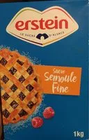 Mängden socker i Erstein semoule fine etui 1kg - gamme courants