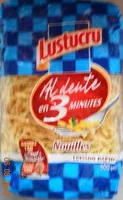 Mängden socker i Nouilles, Al dente en 3 minutes