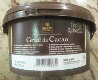 Mängden socker i Grué de cacao
