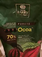 Mängden socker i Chocolat noir 70% min