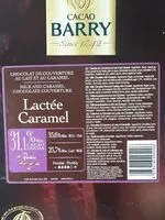 Mängden socker i Cacao barry lacté caramel