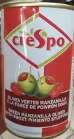 Mängden socker i Olives Vertes à La Farce De Poivron Doux, La Boite De