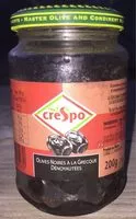 Mängden socker i Olives noires à la grecque dénoyautées
