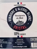 Mängden socker i Vinaigre d'alcool blanc