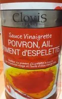 Mängden socker i Sauce vinaigrette poivron ail piment d'espelette