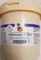 Mängden socker i Moutarde en grains balsamique et miel