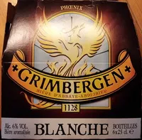 Mängden socker i Grimbergen 6X25CL GRIMBERGEN BLANCHE 6.0 DEGRE ALCOOL