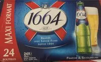 Mängden socker i 1664 24x25cl 1664 maxi format 5.5 degre alcool