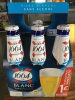 Mängden socker i 1664 6x25cl 1664 blanc sans alcool 0.4 degre alcool