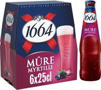 Mängden socker i 1664 6x25cl 1664 mure myrtille 4.5 degre alcool