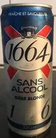 Mängden socker i 1664 - 33cl can 1664 blonde sans alcool - 0.40 degre alcool