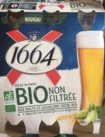 Mängden socker i 1664 6x25cl 1664 bio fr-bio-01 5.5 degre alcool
