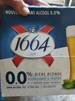 Mängden socker i 1664 12x25cl 1664 blonde 0.0 0.0 degre alcool