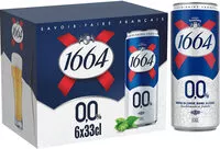 Mängden socker i 1664 6x33cl can 1664 blonde 0.0 0.0 degre alcool