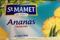 Mängden socker i Ananas tranches au sirop léger