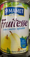 Mängden socker i Fruitesse Poires Williams demi-fruits au jus