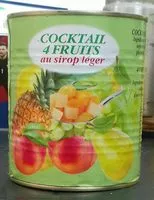 Mängden socker i coktail 4 fruits au sirop Léger