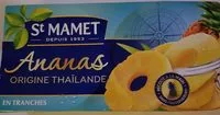 Mängden socker i Ananas origine Philippines en tranches au jus Sans sucres ajoutés