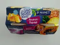 Mängden socker i Ananas papaye sans sucres ajoutées