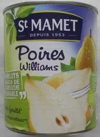 Mängden socker i Poires Williams