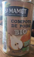 Mängden socker i Compote Poire Bio - Boite 5 / 1
