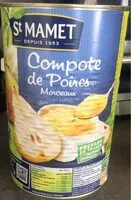 Mängden socker i Compote de poire morceau allégée en sucre