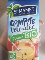 Mängden socker i compote veloutée pomme bio