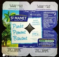 Mängden socker i Purée Pomme Banane