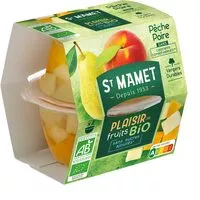 Mängden socker i Plaisir de Fruits - Pêche & Poire Bio - Sans sucres ajoutés