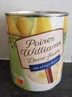 Mängden socker i Poire Williams demi-fruits au sirop léger