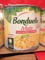 Mängden socker i maïs doux sans sucres ajoutés