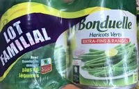 Mängden socker i Haricots Verts Extra Fins X2 Bonduelle 880G Prix Choc