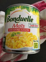 Mängden socker i Maïs sans sucres ajoutés