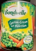 Mängden socker i Garten-Erbsen mit Möhren