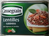 Mängden socker i Lentilles Préparées 460g