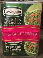 Mängden socker i Cassegrain petits pois carottes tendre et fondant