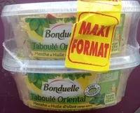 Mängden socker i Taboulé Oriental Menthe et Huile d'Olive Vierge Extra