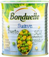 Mängden socker i Ervilha E Milho Verde Em Conserva Dueto Bonduelle Lata 200g