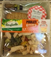 Mängden socker i Formule Salade + Dessert Poulet grillé + Crème caramel