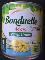 Mängden socker i Maïs jeunes grains