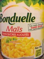 Mängden socker i Maïs sans sucres ajoutés