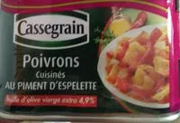 Mängden socker i Légumes cuisinés poivrons au piment Espelette