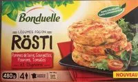 Mängden socker i Rösti pommes de terre, courgettes, poivrons, tomates