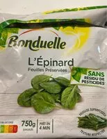 Mängden socker i L'Épinard Feuilles Préservées