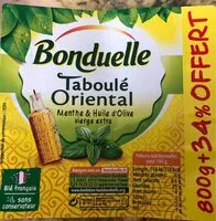 Mängden socker i Taboulé oriental