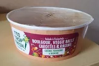 Mängden socker i Salade à l'orientale Boulgour, veggie balls, carottes & raisins