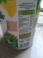 Mängden socker i Haricots verts extra croquants cuits à la vapeur